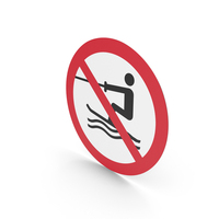 No Towed Water Activity Sign PNG & PSD Images