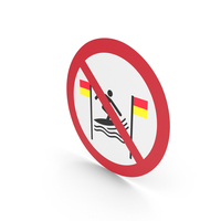 No Surfing Between The Red And Yellow Flags PNG & PSD Images