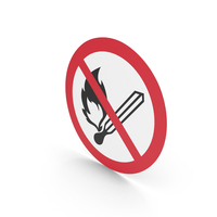 No Open Flame Sign PNG & PSD Images