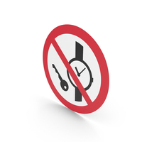 No Metallic Articles Or Watches Sign PNG & PSD Images