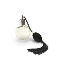 Perfume Bottle With Silver Hose Pump PNG & PSD Images