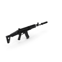 Silenced Kalashnikov Firearm AK 12 PNG & PSD Images