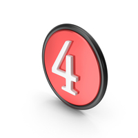 Red Four Button PNG & PSD Images