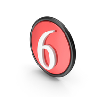 Red Button Six PNG & PSD Images