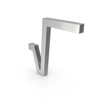 Silver Square Root Symbol PNG & PSD Images