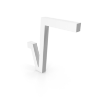 White Square Root Symbol PNG & PSD Images