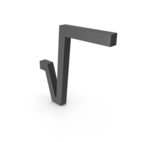 Black Square Root Symbol PNG & PSD Images