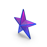 Metallic Frame Blue Star Glow Model PNG & PSD Images