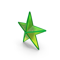Metallic Frame Green Star Icon PNG & PSD Images