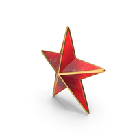 Metallic Frame Red Star Icon PNG & PSD Images