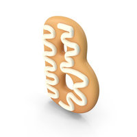 Cartoon Ginger Cookie Letter B PNG & PSD Images