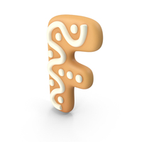 Cartoon Ginger Cookie Letter F PNG & PSD Images