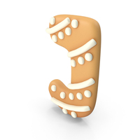 Cartoon Ginger Cookie Letter J PNG & PSD Images