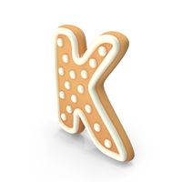 Cartoon Ginger Cookie Letter K PNG & PSD Images