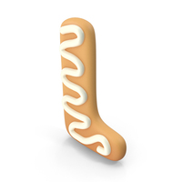Cartoon Ginger Cookie Letter PNG & PSD Images