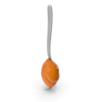 Caramel Whipped Splash with Spoon PNG & PSD Images