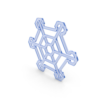 Snowflake Blue Glass PNG & PSD Images