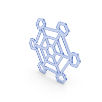 Snowflake Blue Glass PNG & PSD Images
