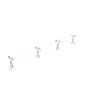 500kV LST Transmission Line Supports PNG & PSD Images