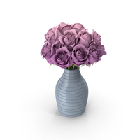Pink Roses In Vase PNG & PSD Images