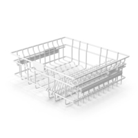 Dishwasher Basket Isolated Clay PNG & PSD Images