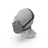 Half Mask Respirator with Visor Grey PNG & PSD Images