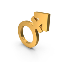 Gold Androgyne Gender Icon PNG & PSD Images