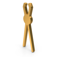 Gold Dentist Pincers Icon PNG & PSD Images