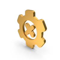 Gold Delete Setting Icon PNG & PSD Images