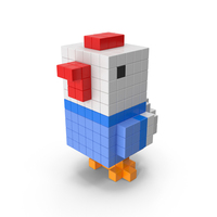 Voxel Chicken PNG & PSD Images