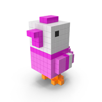 Voxel Chicken PNG & PSD Images