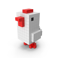 Voxel Chicken PNG & PSD Images