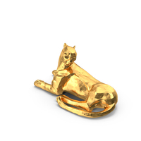 Lying Leopard Statue PNG & PSD Images