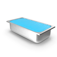 Blue Ice Cream Tray Untouched Surface PNG & PSD Images