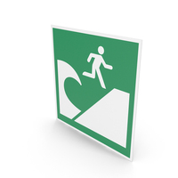 Tsunami Evacuation Area Sign PNG & PSD Images
