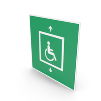 Evacuation Lift For People Unable To Use Stairs Sign PNG & PSD Images