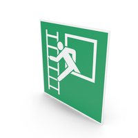Emergency Window With Escape Ladder Sign PNG & PSD Images
