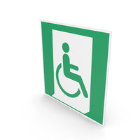 Emergency Exit For People Unable To Walk (Right) Sign PNG & PSD Images