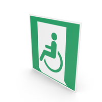 Emergency Exit For People Unable To Walk (Left) Sign PNG & PSD Images