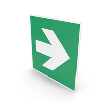 Direction Arrow (90° Angle) Sign PNG & PSD Images