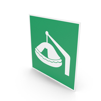 Davit Launched Life Raft Sign PNG & PSD Images