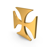 Gold Maltese Cross Icon PNG & PSD Images