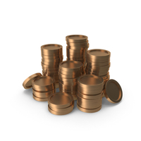 Bronze Coins Stack PNG & PSD Images