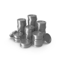 Silver Coins Stack PNG & PSD Images
