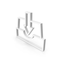Downloading Paper To Printer Icon White PNG & PSD Images