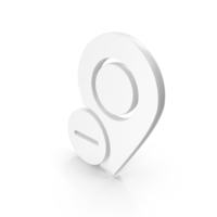 Remove GPS Location Pin Delete Icon White PNG & PSD Images