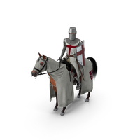 Crusader Horse Armor Dirty With Rider In The Saddle Fur PNG & PSD Images