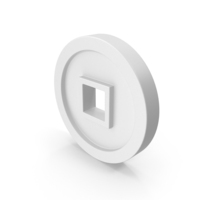 White Chinese Coin PNG & PSD Images