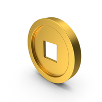 Gold Chinese Coin PNG & PSD Images