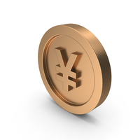 Bronze Yuan or Yen Coin PNG & PSD Images